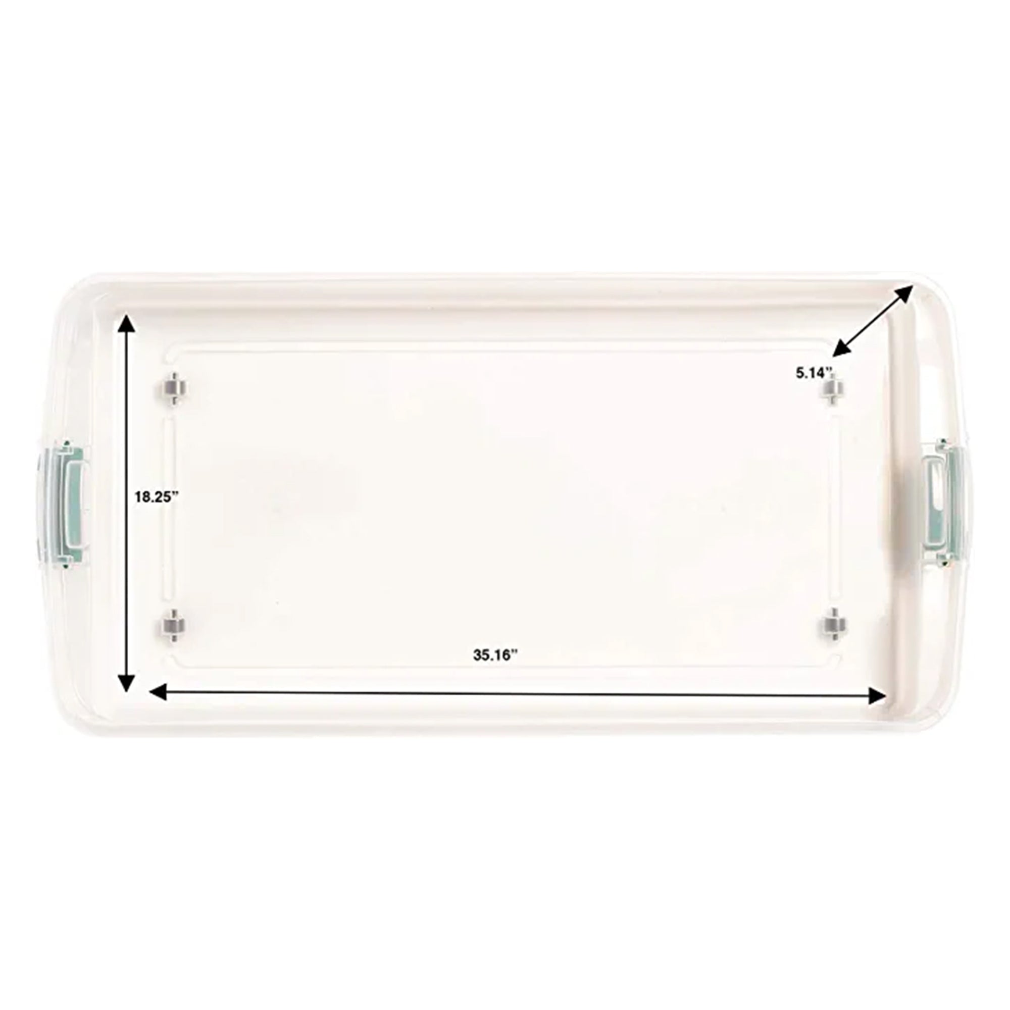 HOMZ 60-Quart Latching Holiday Underbed Storage Container Box, Clear (2pk)(Used) - VMInnovations