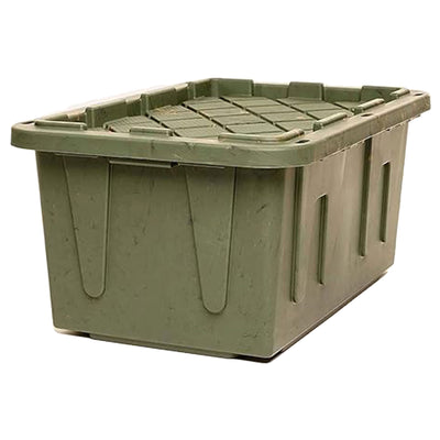 HOMZ Durabilt 27 Gallon Heavy Duty Storage Tote with Lid, Green Camo (2Pk)(Used)