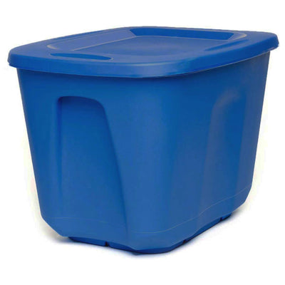 10 Gallon Heavy Duty Plastic Storage Container, Capri Blue (4 Pack) (Open Box)