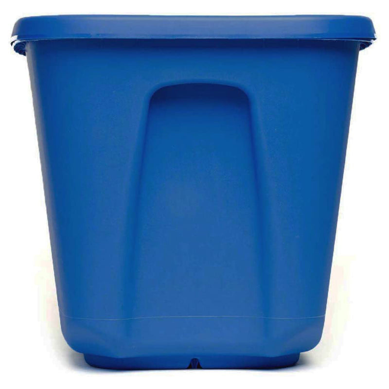 10 Gallon Heavy Duty Plastic Storage Container, Capri Blue (4 Pack) (Open Box)