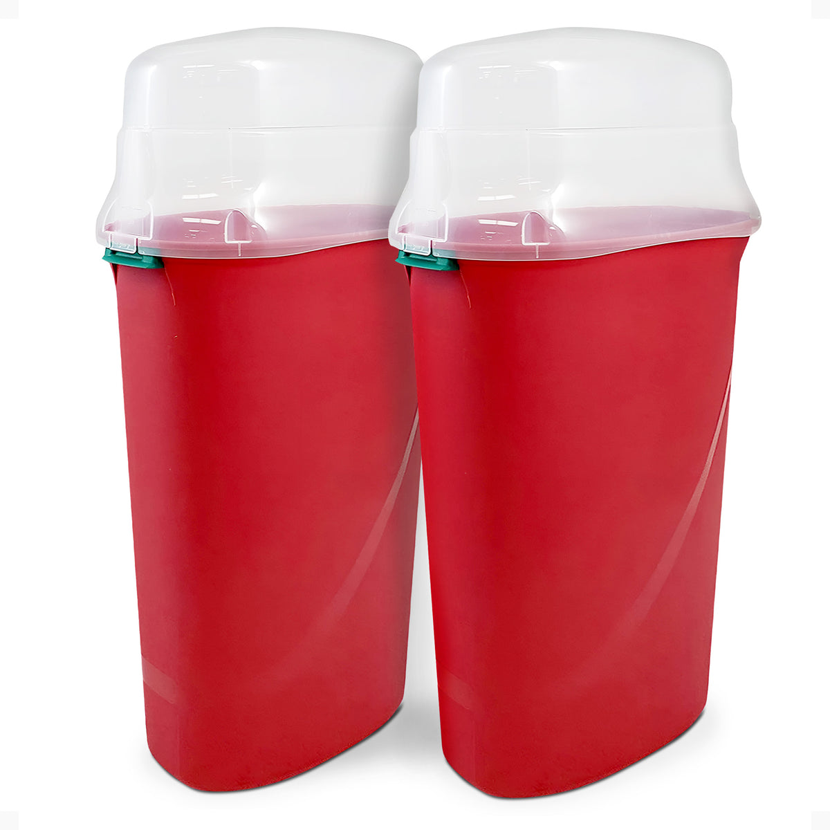 30-In Vertical Gift Wrap Storage Container Box, Red, Clear Lid(2 Pack)(Open Box)