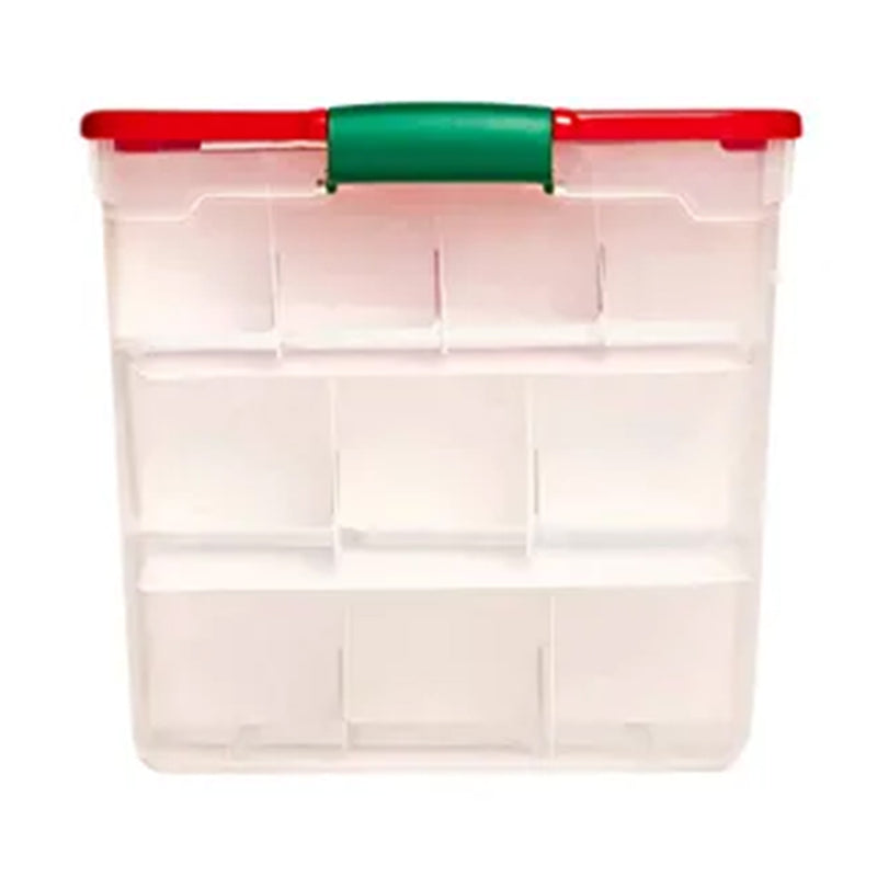 HOMZ 31 Qt Holiday Clear Plastic Storage Container w/ Latching Handles (4 Pack)