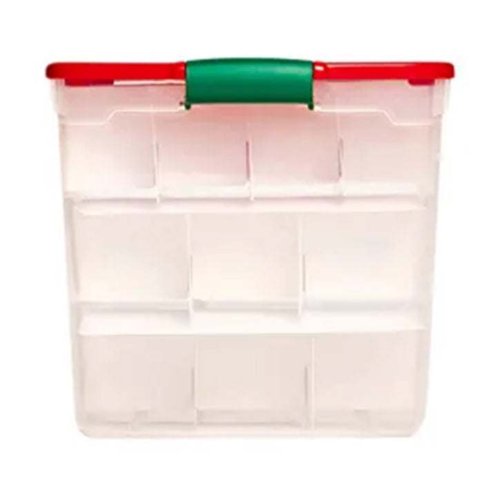 HOMZ 31 Qt Holiday Plastic Container w/ Latching Handles (4 Pack) (Open Box)