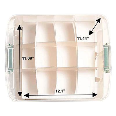 HOMZ 31 Qt Holiday Plastic Container w/ Latching Handles (4 Pack) (Open Box)