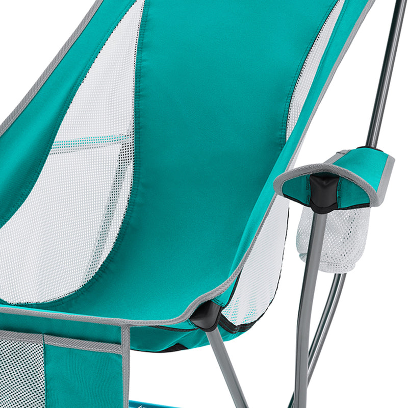 KingCamp Lightweight Highback Camping Lounge Chair, Cyan (Open Box)