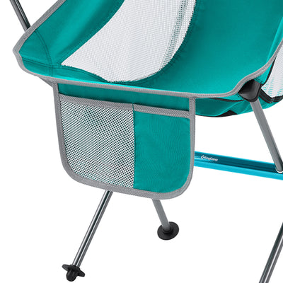 KingCamp Lightweight Highback Camping Lounge Chair, Cyan (Open Box)