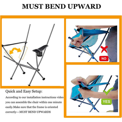 KingCamp Lightweight Highback Camp Chair with Cupholder & Pocket, Khaki (Used) - VMInnovations