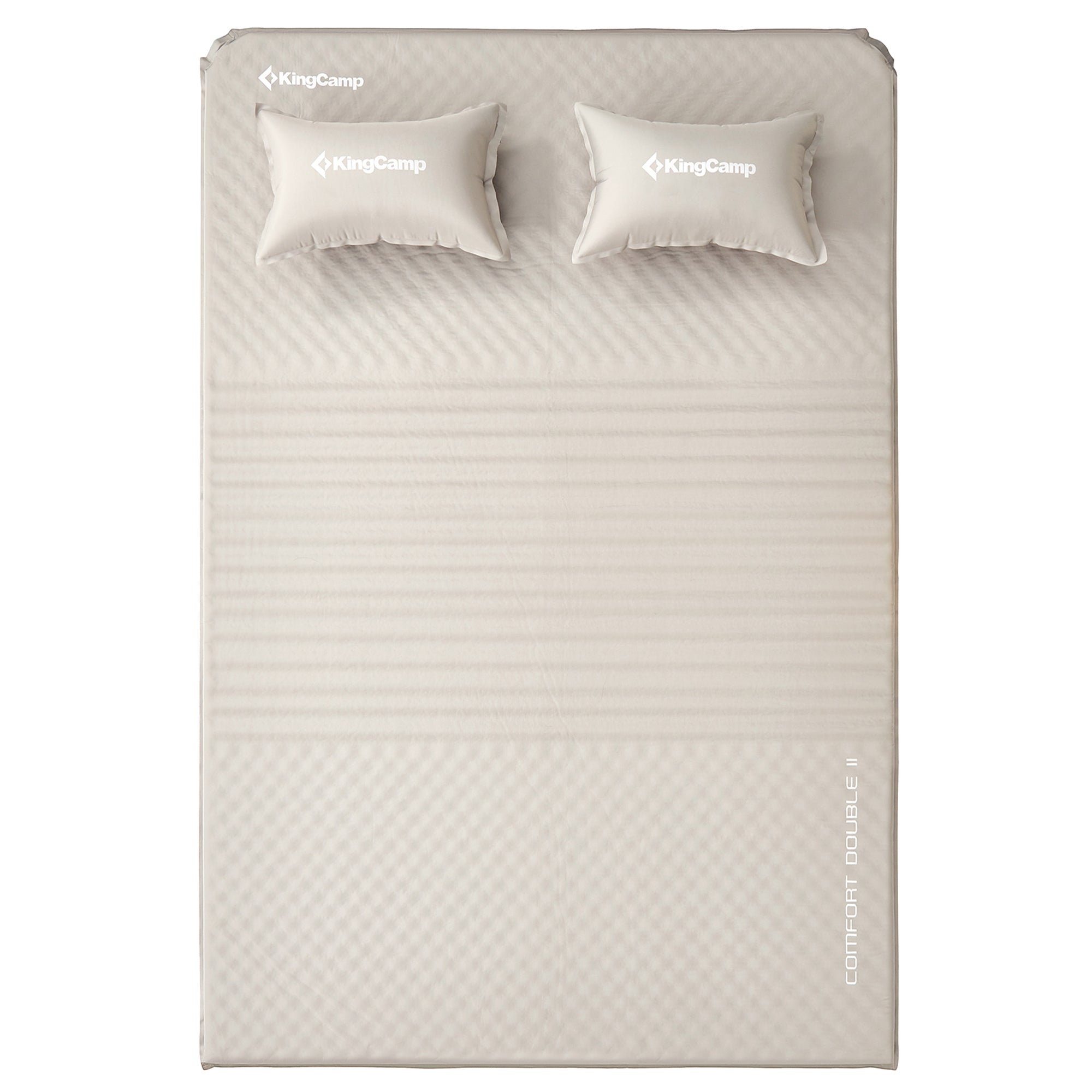 Self-Inflating Sleeping Pad Mat Camping Mattress with 2 Pillows, Beige (Used) - VMInnovations