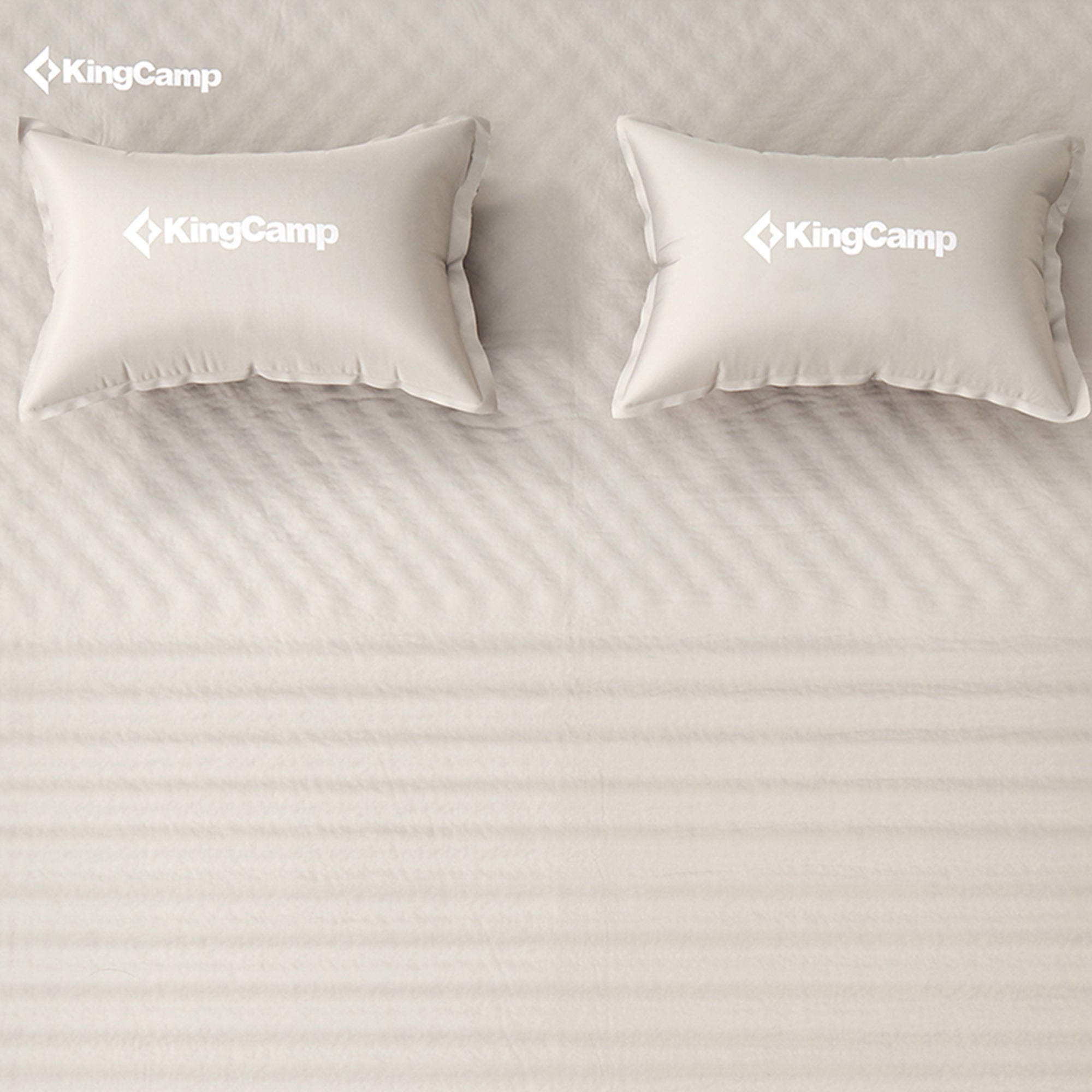 KingCamp Self-Inflating Sleeping Pad Mat Camping Mattress with 2 Pillows, Beige - VMInnovations
