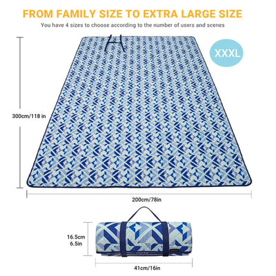 KingCamp Portable Outdoor Waterproof Picnic Hiking Blanket 78" x 118", Blue