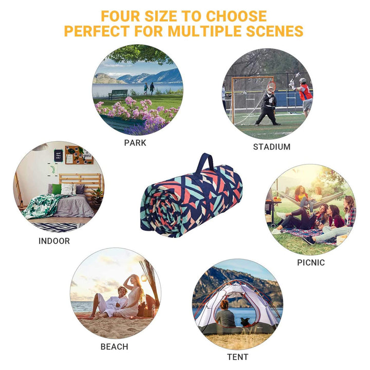 KingCamp Portable Outdoor Waterproof Picnic Hiking Blanket 118" x 118", Rose Red - VMInnovations