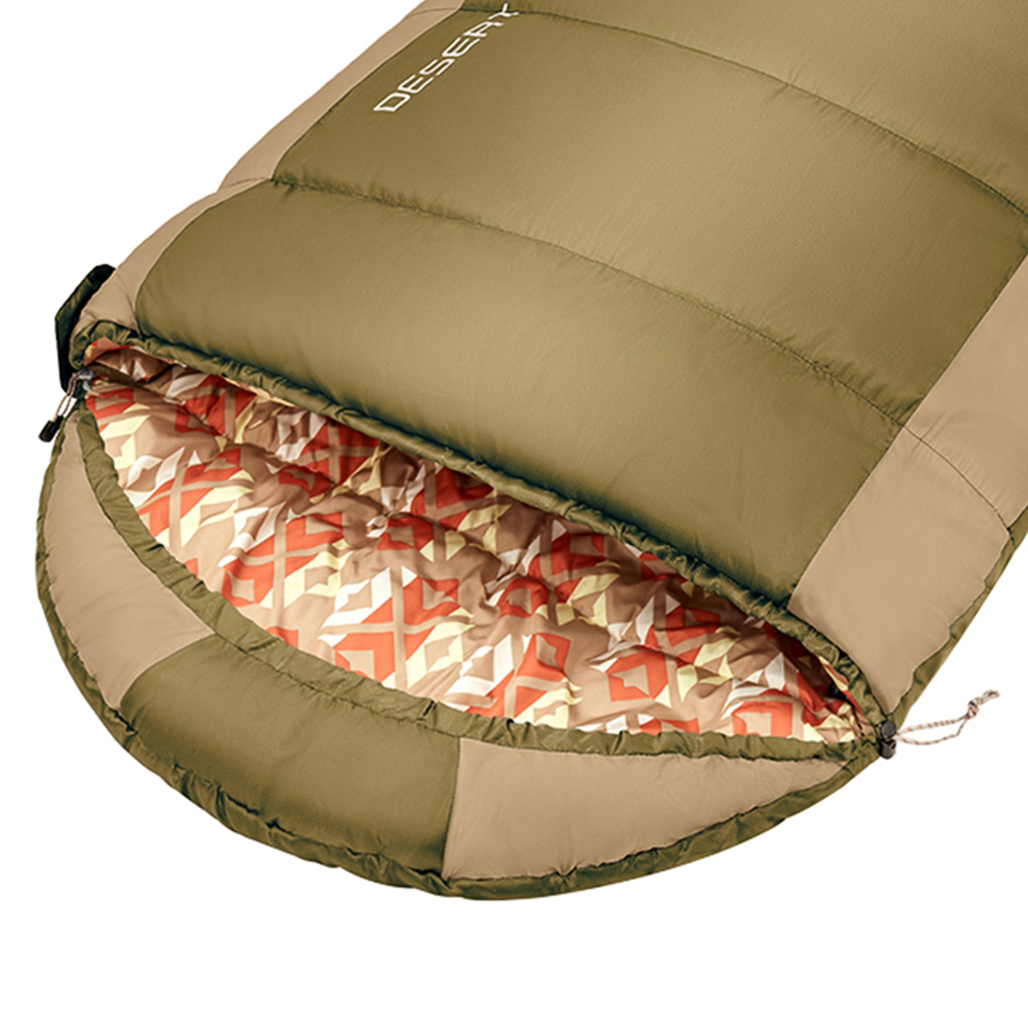KingCamp Ultralight Warm 3 Season Sleeping Bag w/Compact Compression Sack, Olive - VMInnovations
