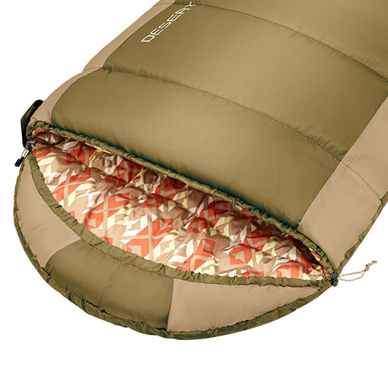 KingCamp Ultralight Warm 3 Season Sleeping Bag w/Compact Compression Sack, Olive