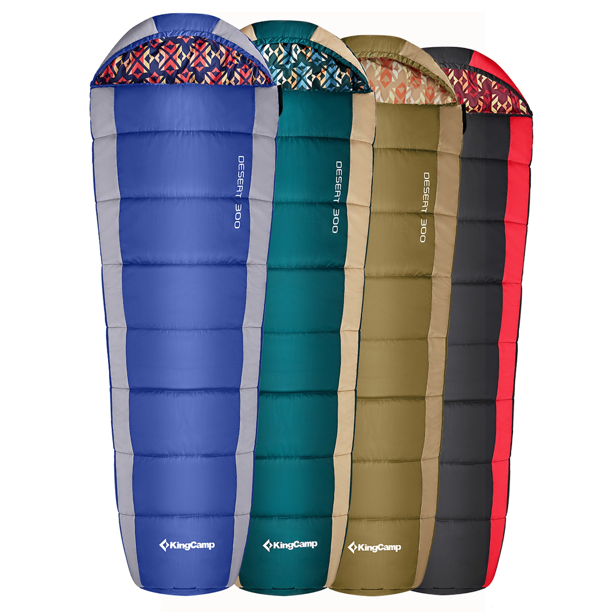 KingCamp Ultralight Warm 3 Season Sleeping Bag w/Compact Compression Sack, Olive - VMInnovations