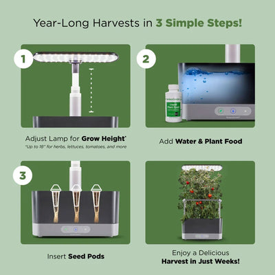 AeroGarden Harvest XL Bundle Hydroponic Herb Garden Growing Kit, 18 Seed Pods