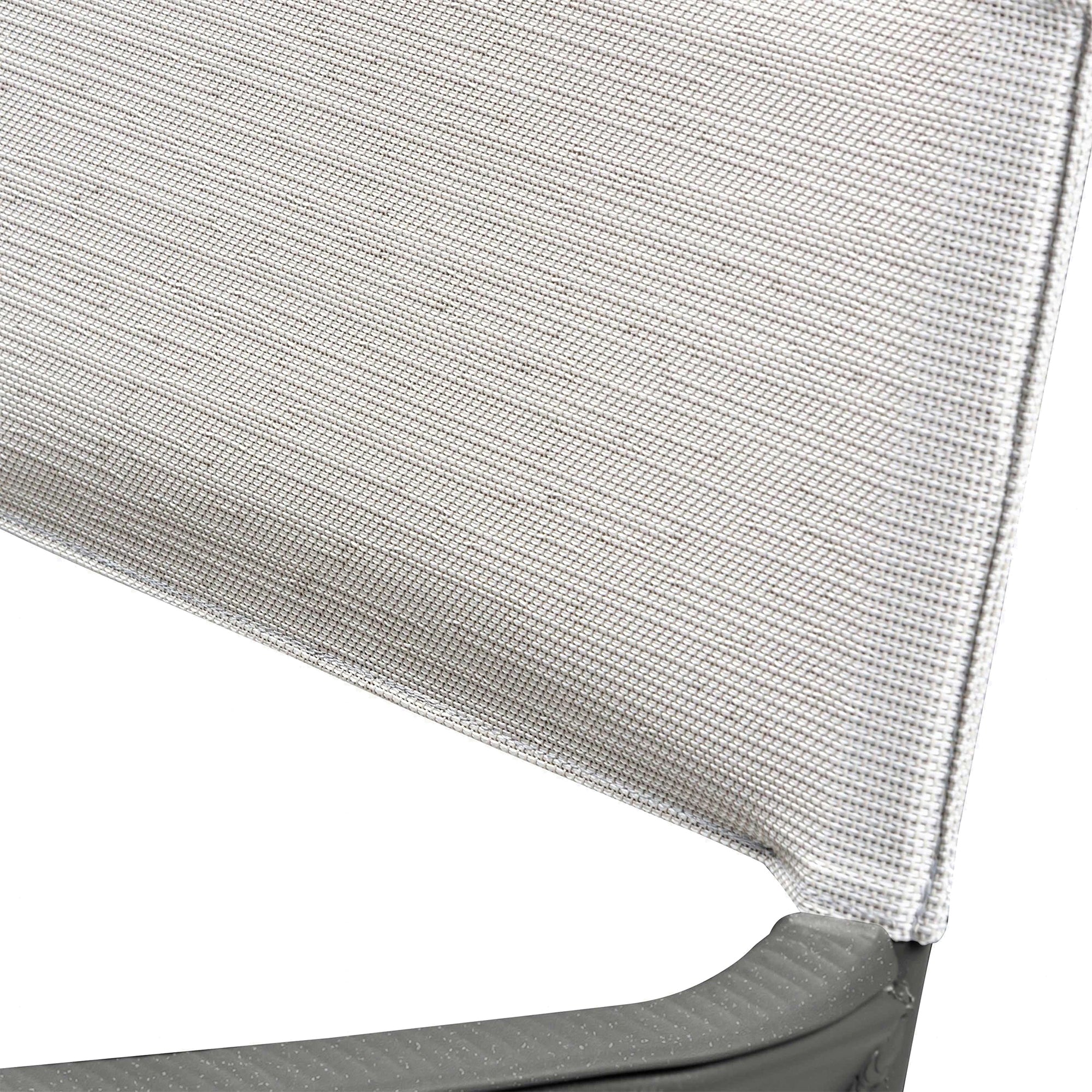 Lafuma Batyline Duo ORON Outdoor Dining Armchair, Titanium/Pebble (Set of 2) - VMInnovations