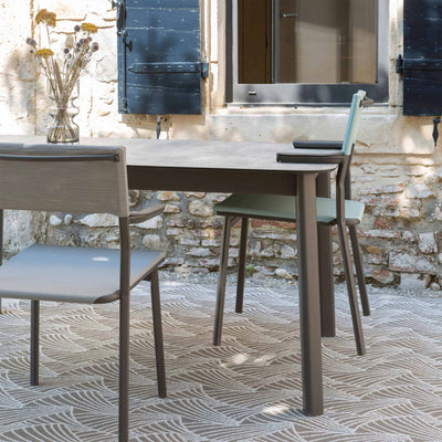Lafuma Batyline Duo Durable Dining Armchair, Sand/Pebble (Set of 2) (Open Box) - VMInnovations