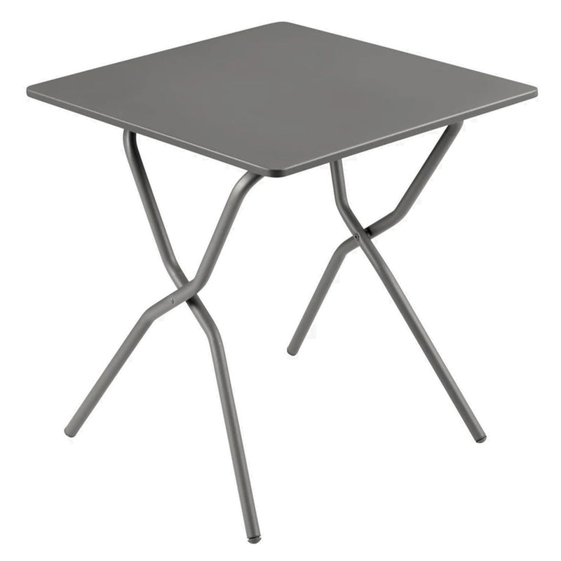 Lafuma Balcony II Colorblock Steel Square Folding Patio Table, Titanium (Used)