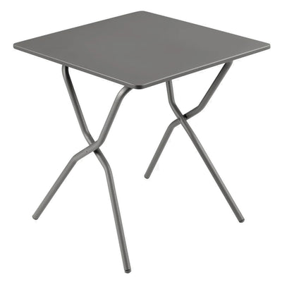 Lafuma Balcony II Colorblock Steel Square Folding Patio Table, Titanium (Used) - VMInnovations