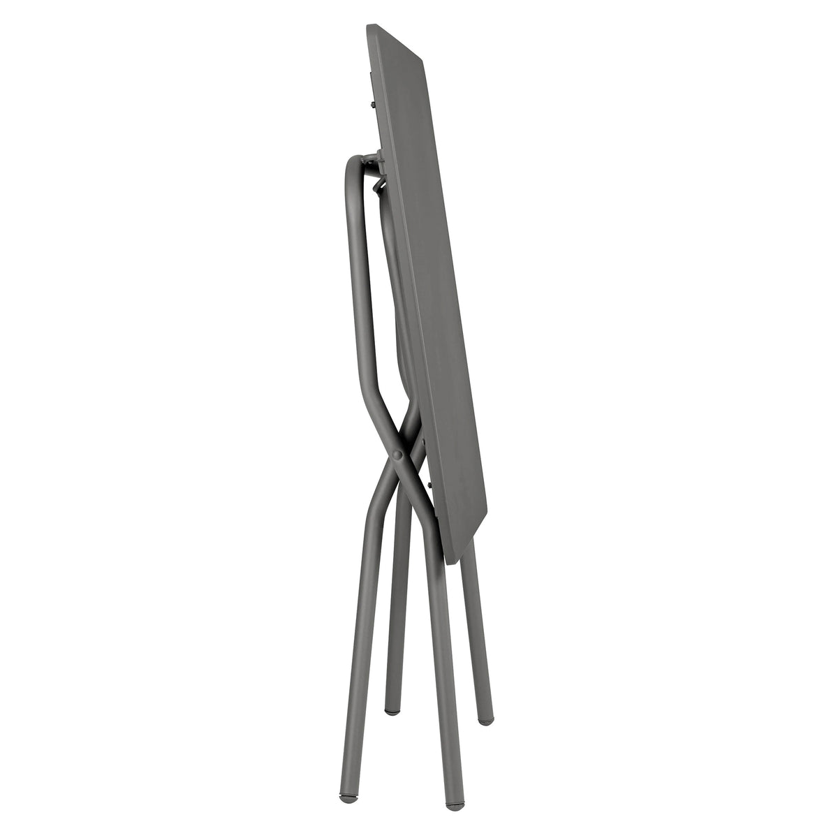 Balcony II Colorblock Steel Square Folding Outdoor Table, Titanium (Open Box) - VMInnovations