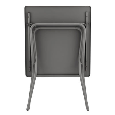 Lafuma Balcony II Colorblock Steel Square Folding Patio Table, Titanium (Used) - VMInnovations