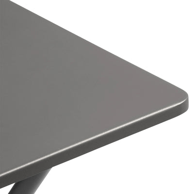 Lafuma Balcony II Colorblock Steel Square Folding Outdoor Patio Table, Titanium
