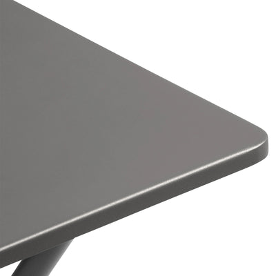 Lafuma Balcony II Colorblock Steel Square Folding Patio Table, Titanium (Used) - VMInnovations