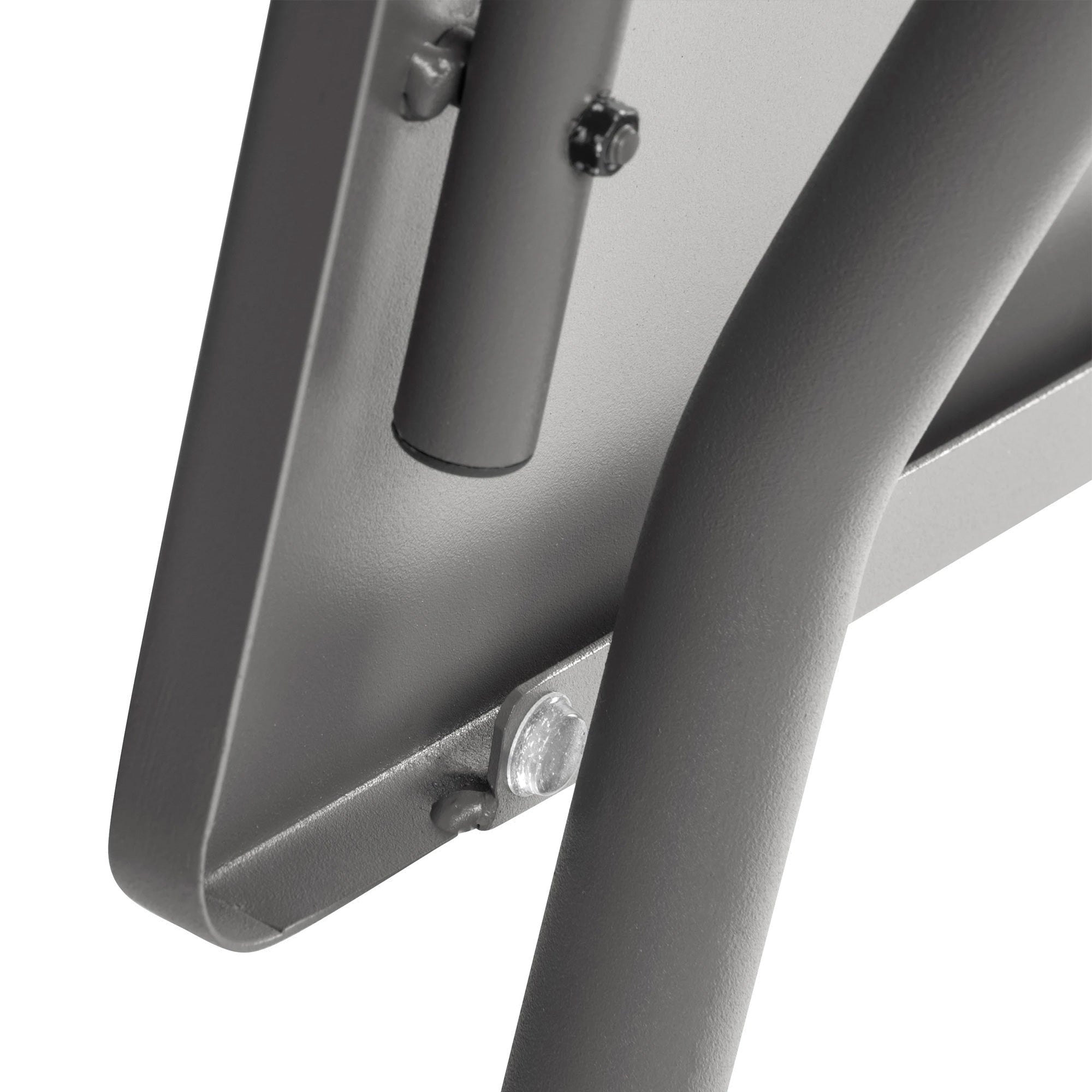 Lafuma Balcony II Colorblock Steel Square Folding Patio Table, Titanium (Used) - VMInnovations