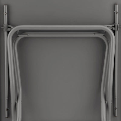 Lafuma Balcony II Colorblock Steel Square Folding Patio Table, Titanium (Used) - VMInnovations