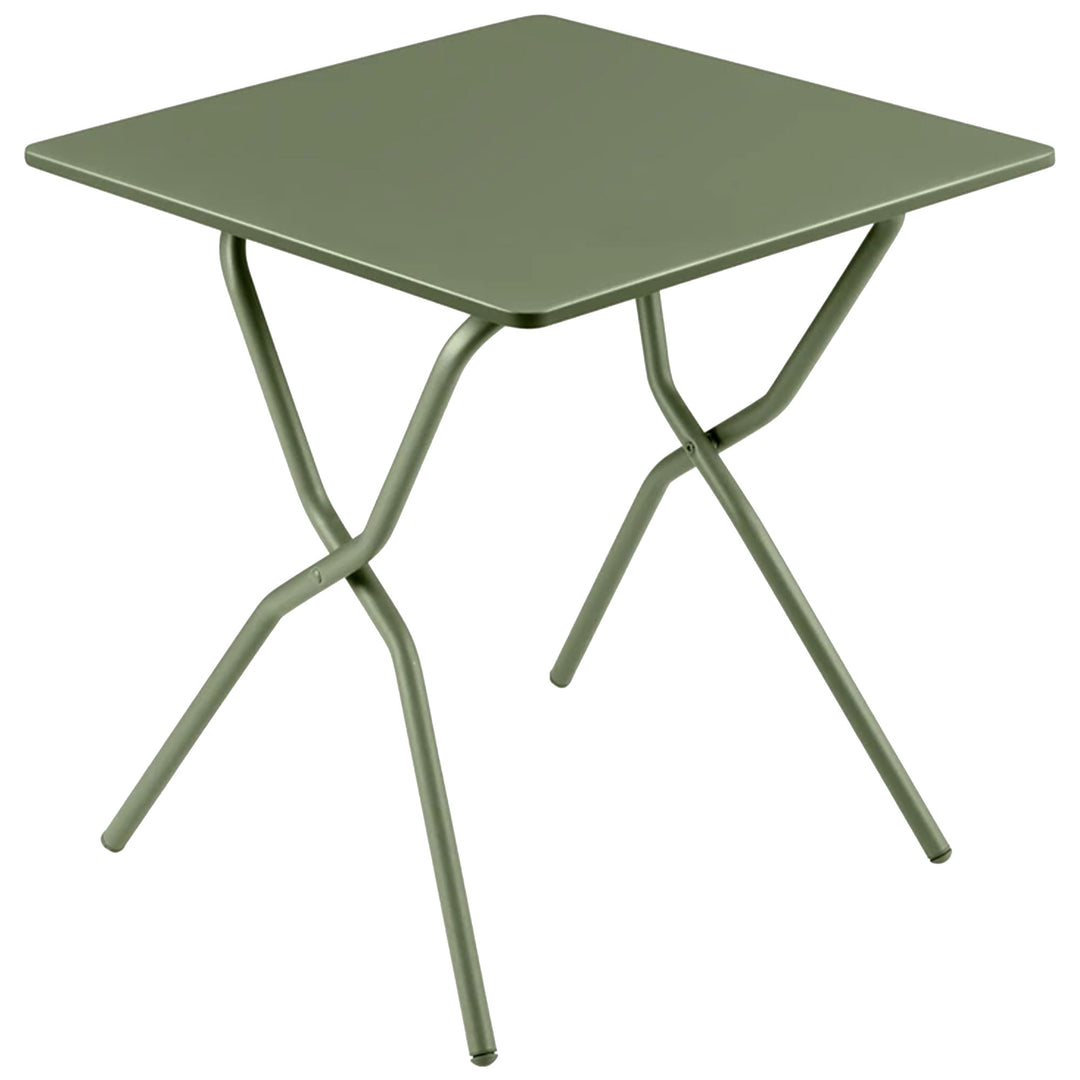 Lafuma Balcony II Colorblock Steel Square Folding Outdoor Patio Table, Moss