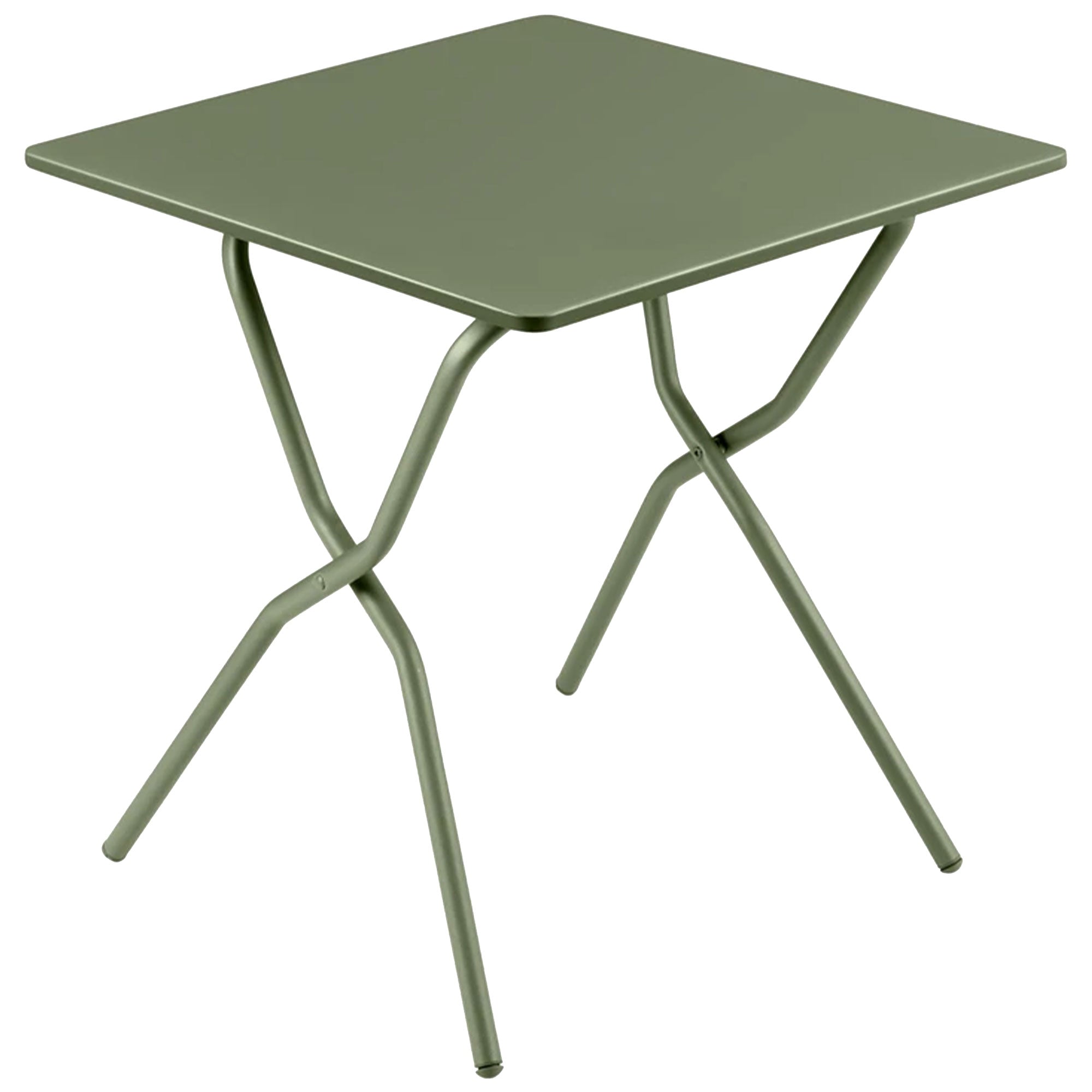 Lafuma Balcony II Colorblock Steel Square Folding Outdoor Patio Table, Moss - VMInnovations