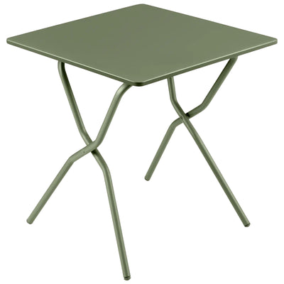 Lafuma Balcony II Colorblock Steel Square Folding Outdoor Patio Table, Moss - VMInnovations