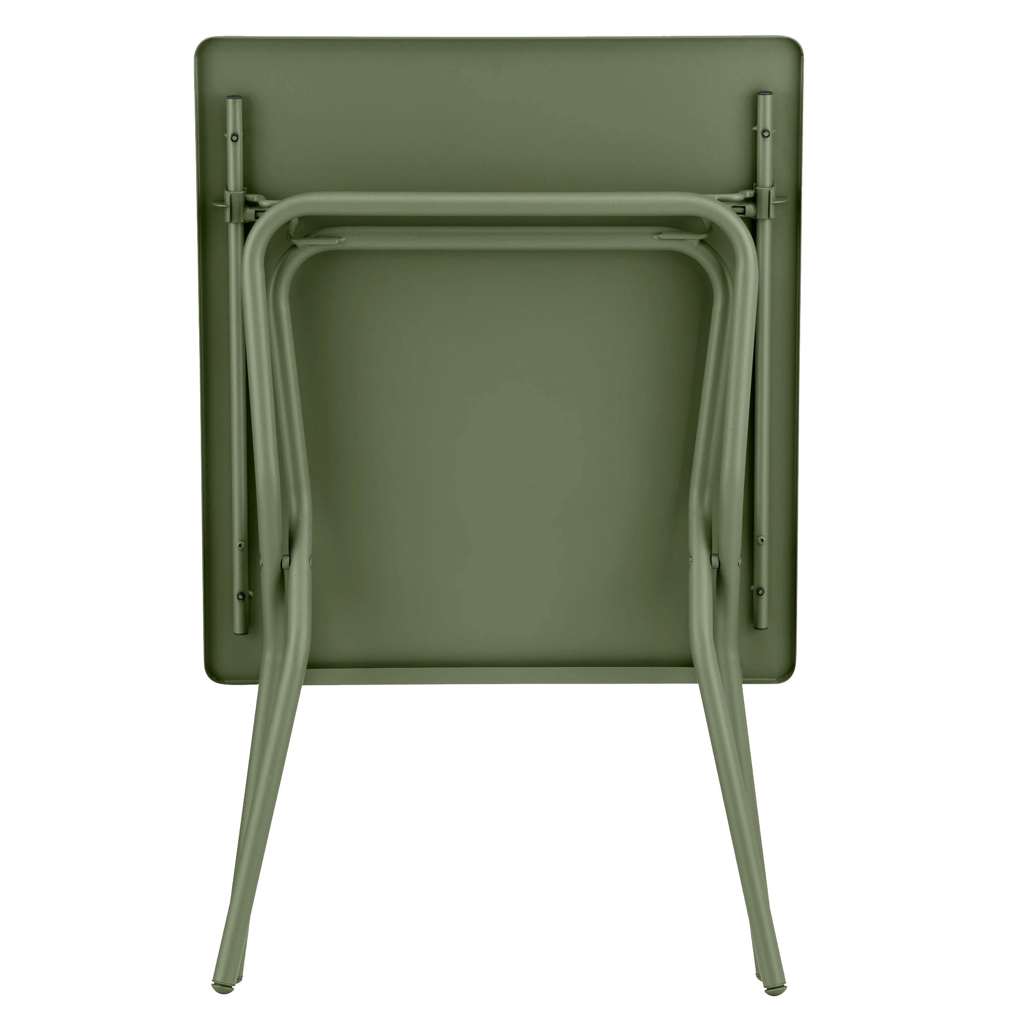 Lafuma Balcony II Colorblock Steel Square Folding Outdoor Patio Table, Moss - VMInnovations