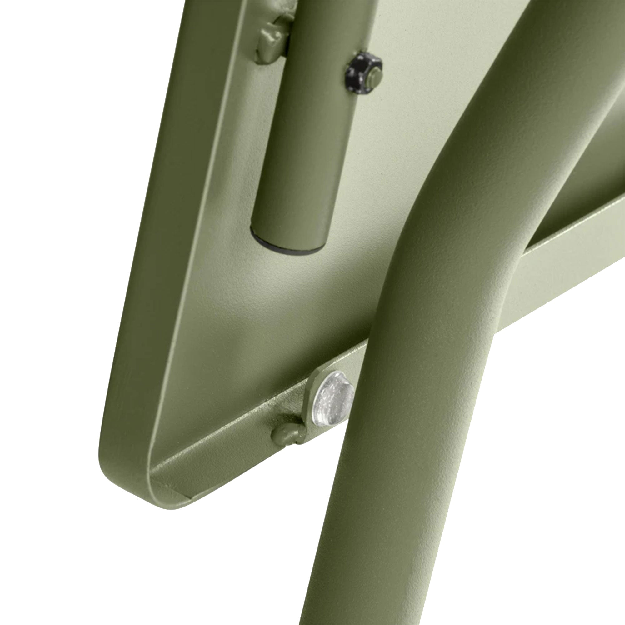 Lafuma Balcony II Colorblock Steel Square Folding Outdoor Patio Table, Moss - VMInnovations
