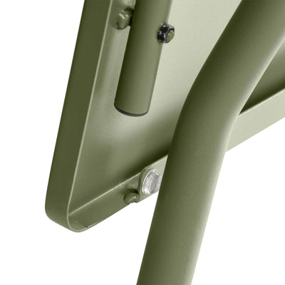 Lafuma Balcony II Colorblock Steel Square Folding Outdoor Patio Table, Moss - VMInnovations