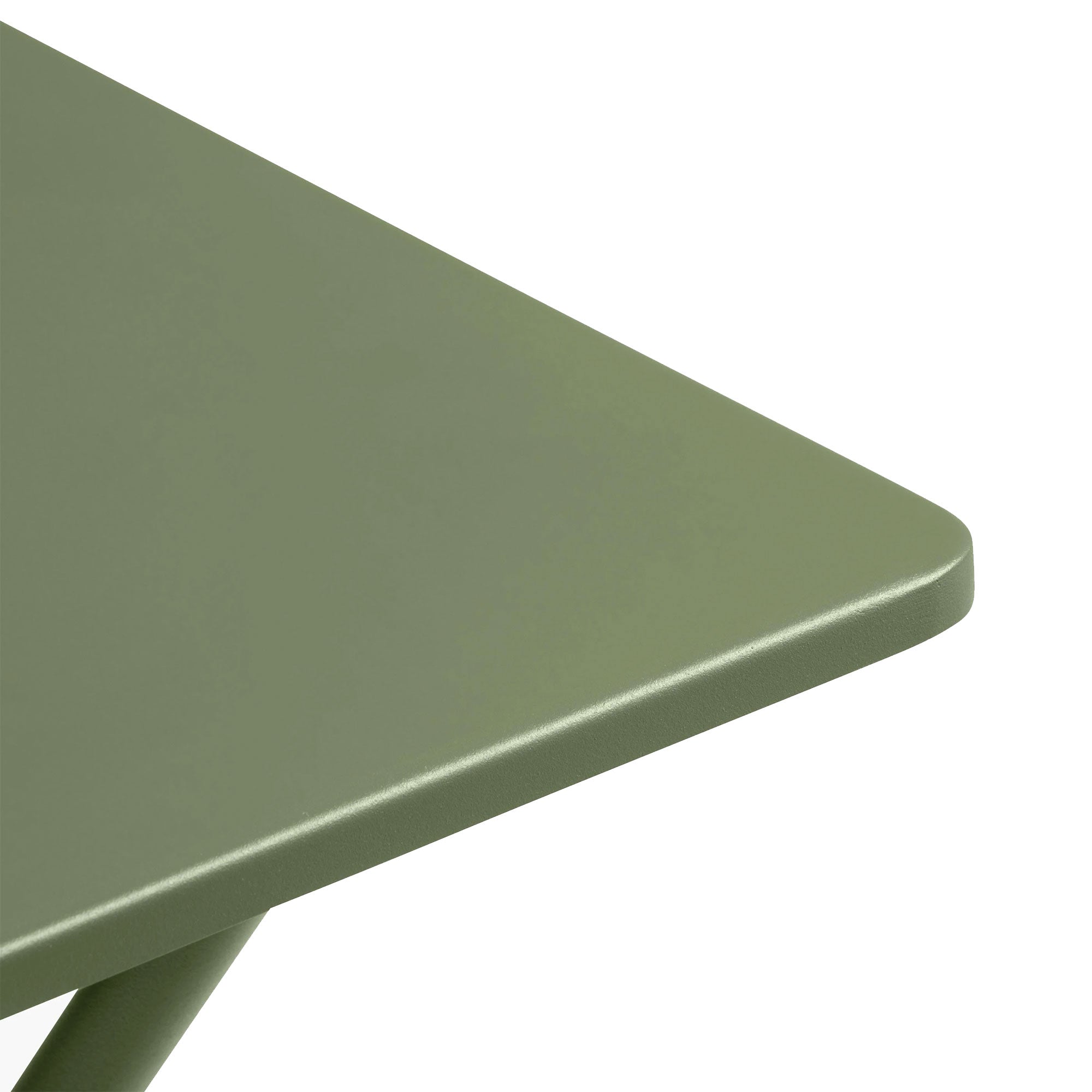 Lafuma Balcony II Colorblock Steel Square Folding Outdoor Patio Table, Moss - VMInnovations