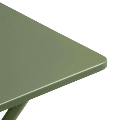 Lafuma Balcony II Colorblock Steel Square Folding Outdoor Patio Table, Moss