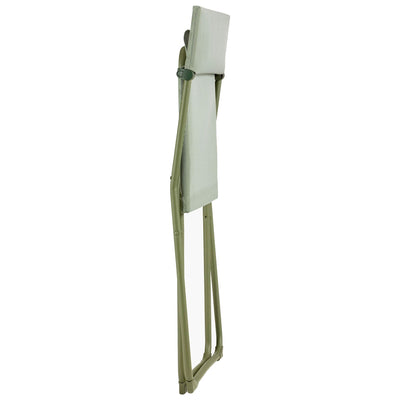 Lafuma Balcony II Steel Folding Patio Chair, Moss Green, Set of 2 (Open Box)