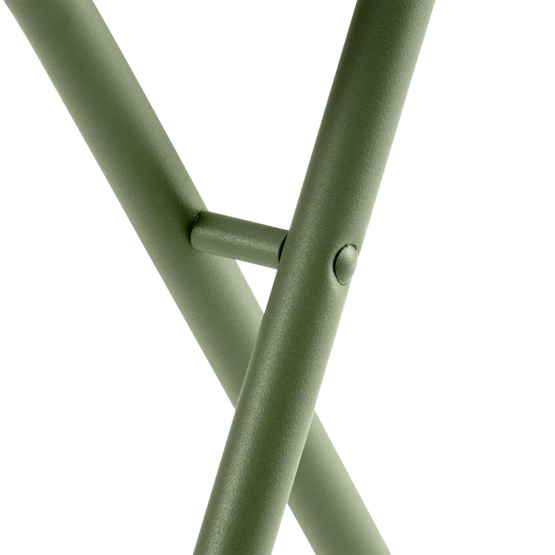 Lafuma Balcony II Colorblock Steel Folding Patio Chair, Moss Green, Set of 2
