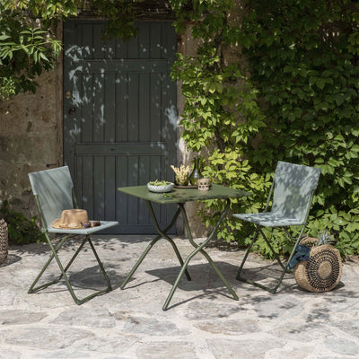 Lafuma Balcony II Steel Folding Patio Chair, Moss Green, Set of 2 (Open Box)