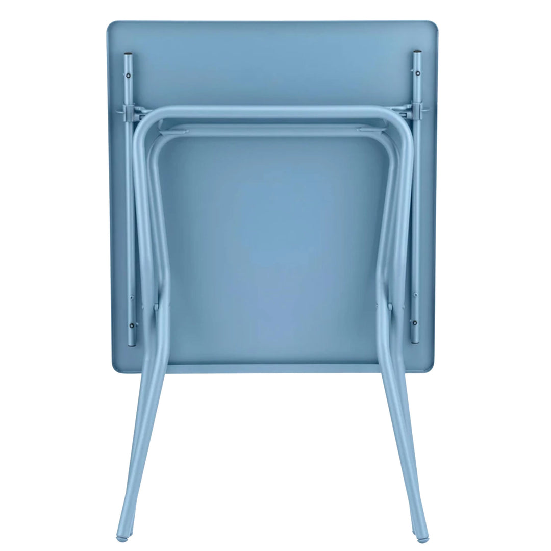 Lafuma Balcony II Colorblock Steel Square Folding Patio Table,Sky Blue(Open Box)