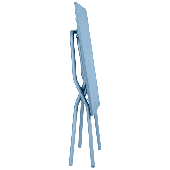 Lafuma Balcony II Colorblock Steel Square Folding Patio Table,Sky Blue(Open Box)