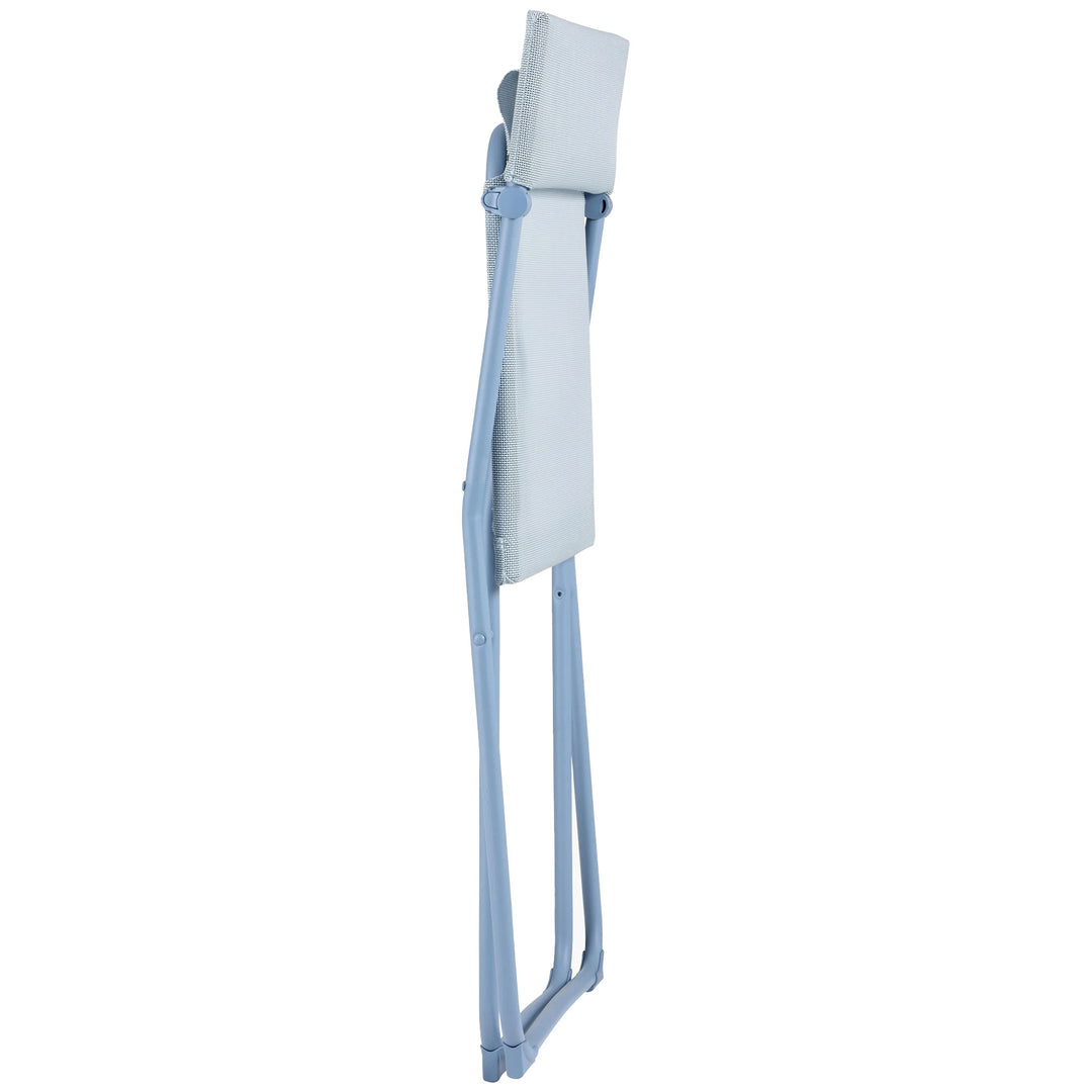 Lafuma Balcony II Steel Folding Patio Chair, Ciel Sky Blue, Set of 2 (Open Box)