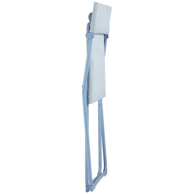 Lafuma Colorblock Steel Folding Patio Chair, Ciel Sky Blue, Set of 2 (Used) - VMInnovations