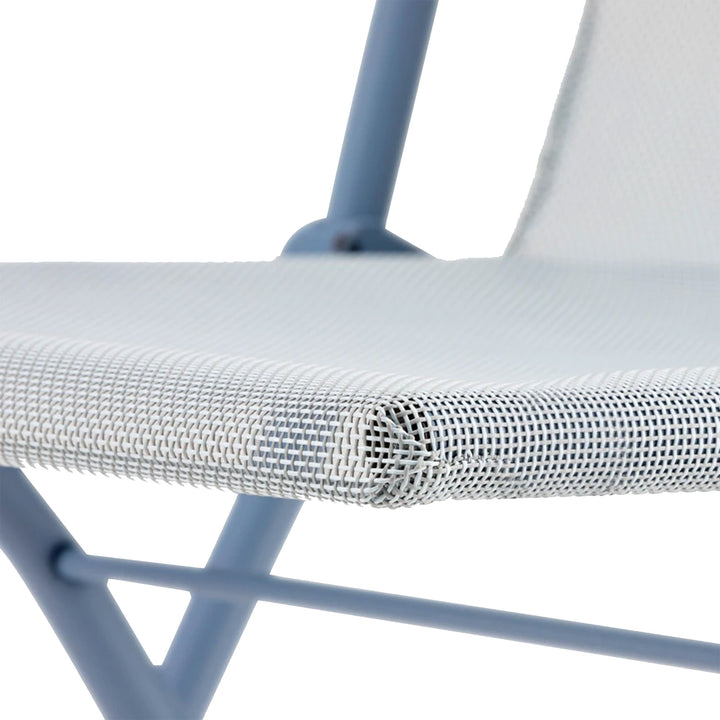 Lafuma Balcony II Steel Folding Patio Chair, Ciel Sky Blue, Set of 2 (Open Box)