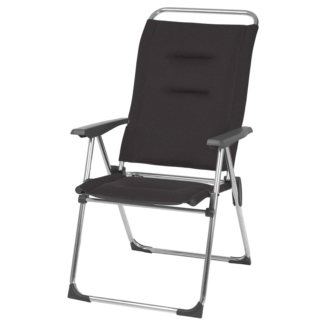 Lafuma Alu Cham Padded Foldable Mesh Sling Reclining Armchair, Acier (Used)