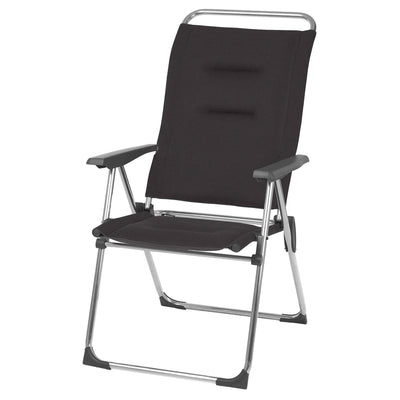 Lafuma Alu Cham Padded Foldable Mesh Sling Reclining Armchair, Acier (Used) - VMInnovations