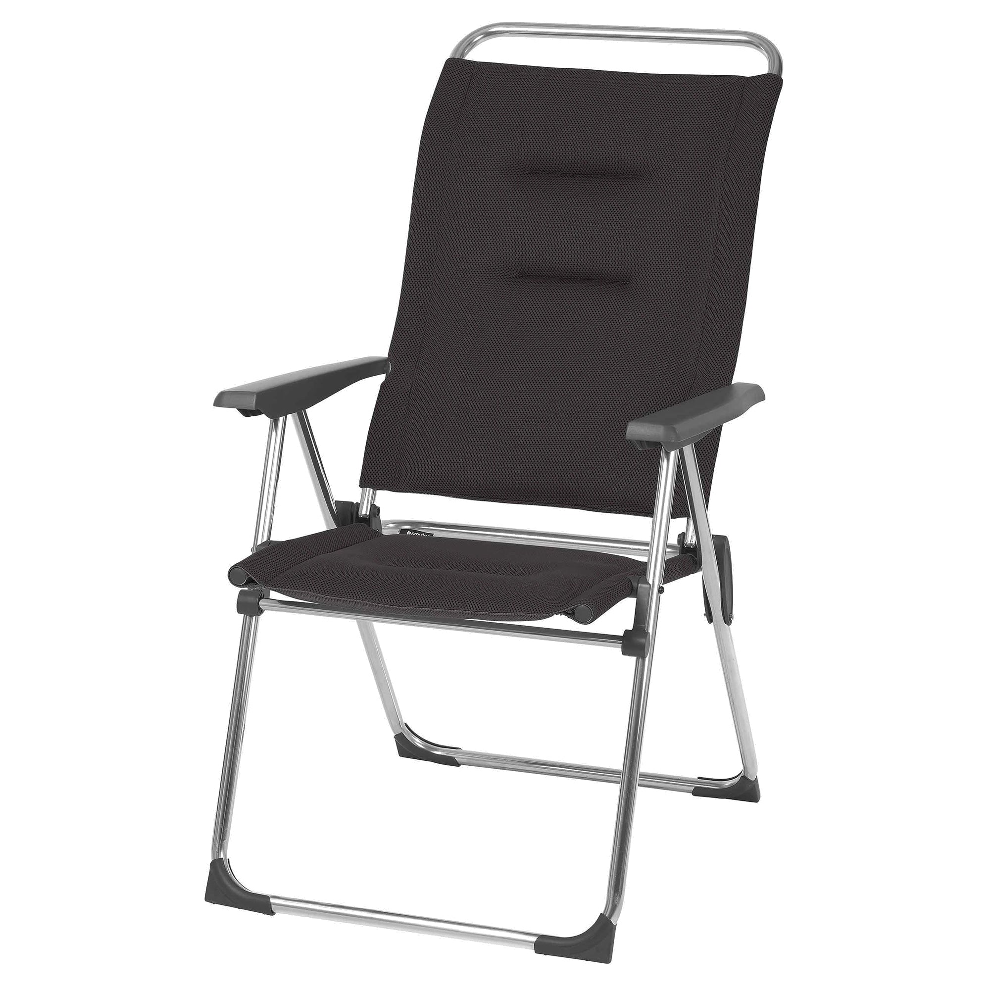 Lafuma Alu Cham Padded Foldable Mesh Sling Reclining Armchair, Acier (Used) - VMInnovations