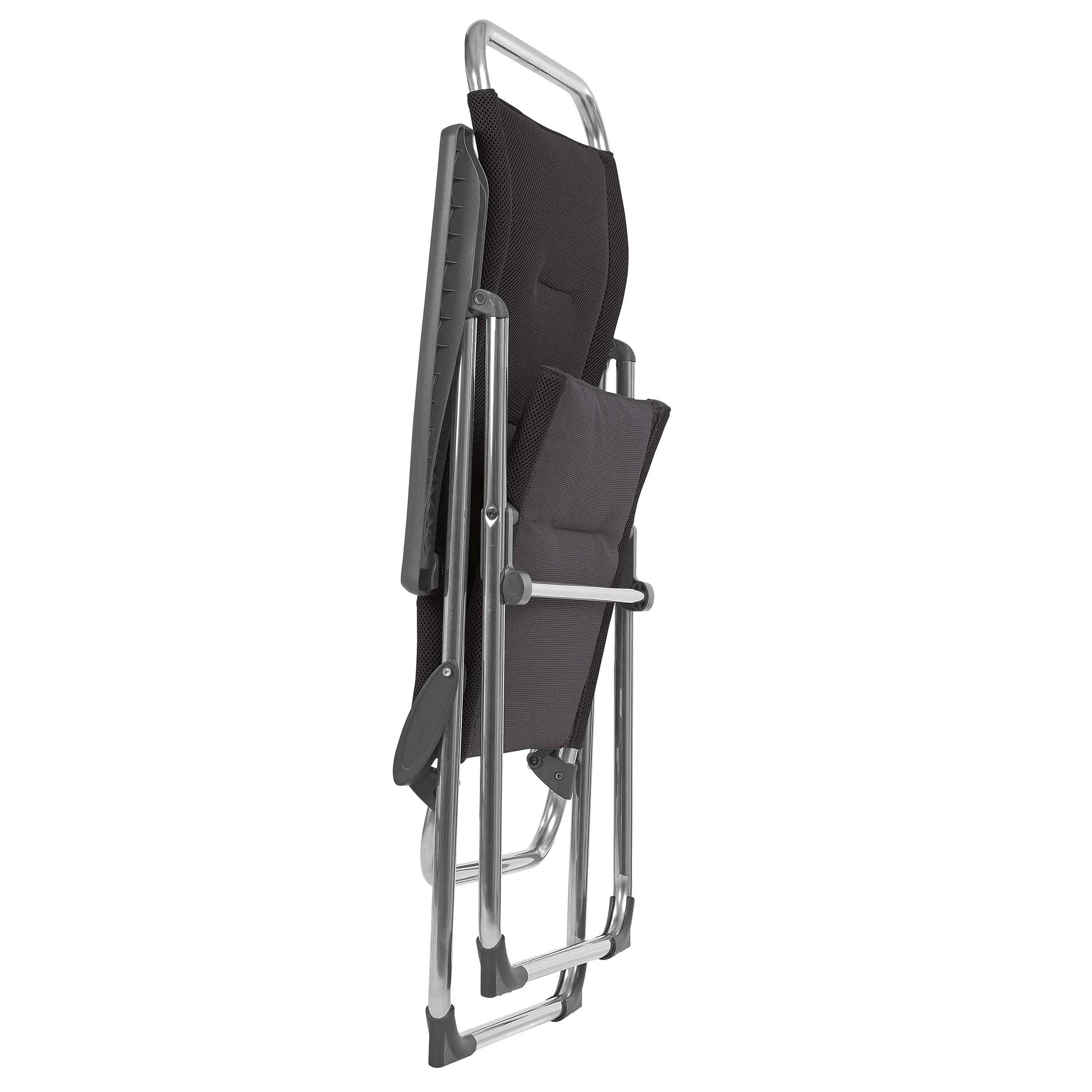 Lafuma Alu Cham Padded Foldable Sling Reclining Armchair, Acier (Open Box)