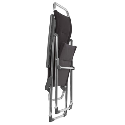 Lafuma Alu Cham Padded Foldable Sling Reclining Armchair, Acier (Open Box) - VMInnovations